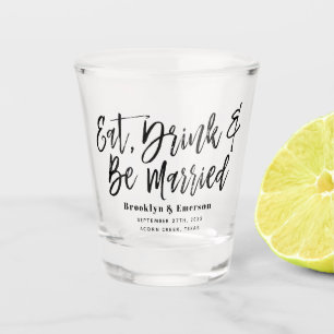 Vaso De Chupito Bebida moderna De Comer Se Casará Con Boda