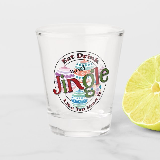 Vaso De Chupito Bebida y jingle (Anverso)