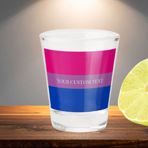 Vaso De Chupito Bebidas de texto de personalizado con bandera bise