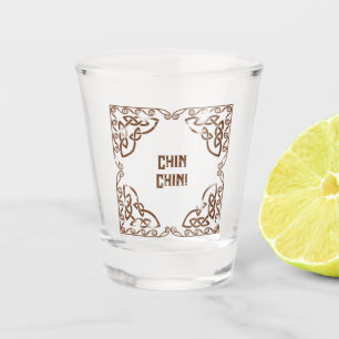 Vaso De Chupito Bebidas Divertidas Chin Chin! Agregar el borde de 