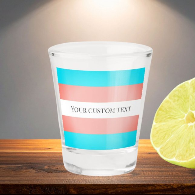 Vaso De Chupito Bebidas trans de texto transgénero personalizado (Subido por el creador)