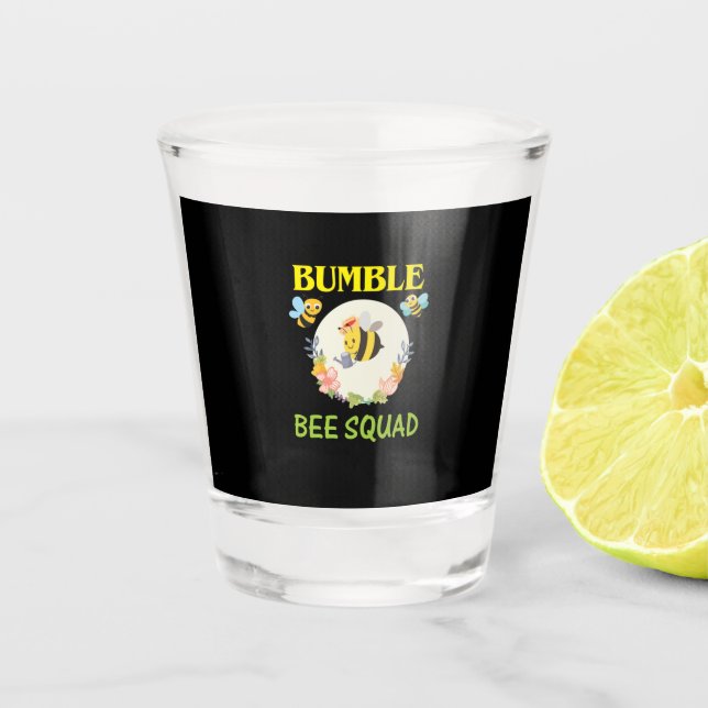 Vaso De Chupito Beekeeper Gift | Escuadrón Bumble Bee (Anverso)