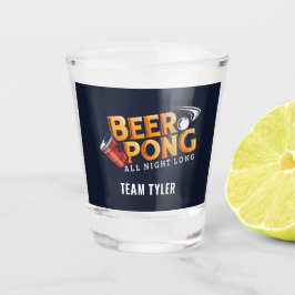 Vaso De Chupito Beer Pong All Night Personalizado Team Name