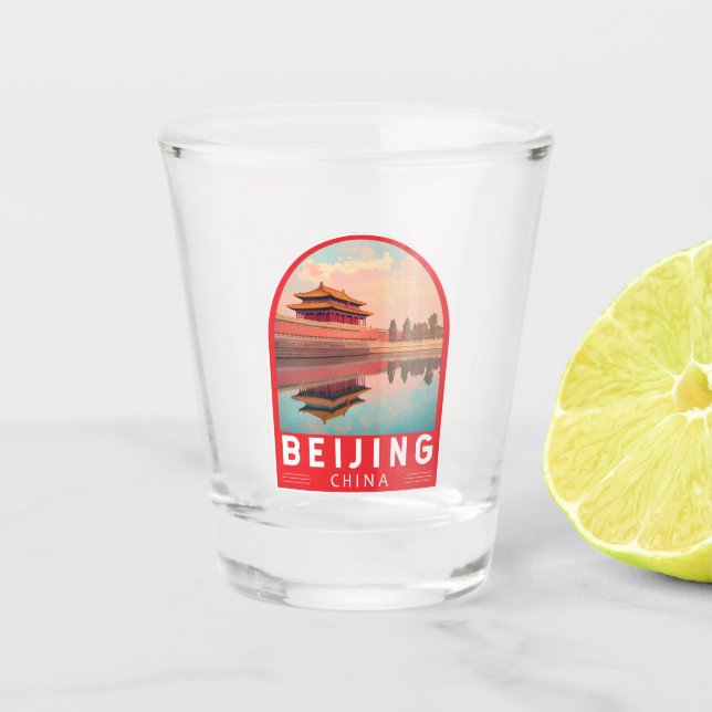 Vaso De Chupito Beijing China Travel Art Emblem (Anverso)