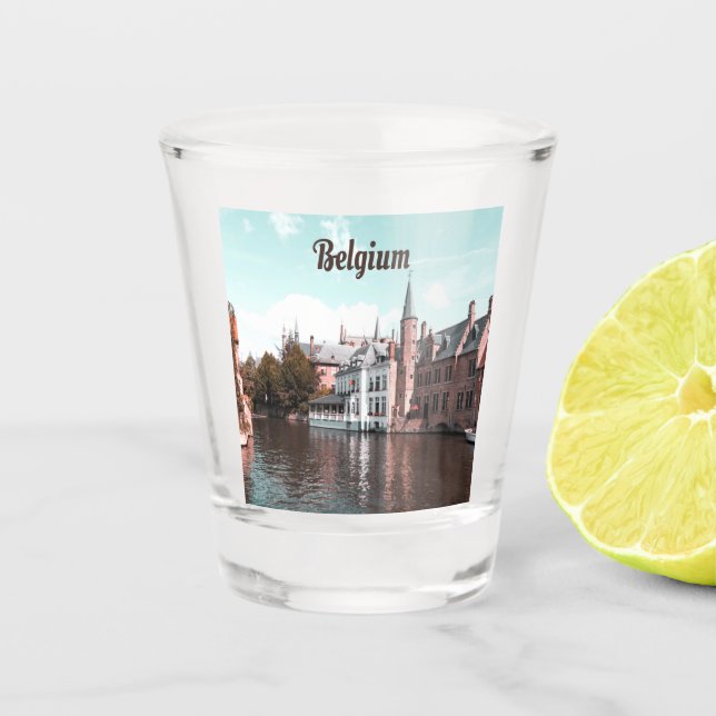Vaso De Chupito Bélgica Canal de Bruselas (Anverso)