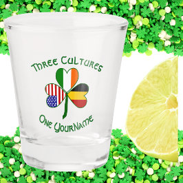 Vaso De Chupito Bélgica Irlanda EE. UU. Banderas Trébol Personaliz