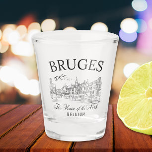 Vaso De Chupito Belgium Bruges Retro – European Canal City