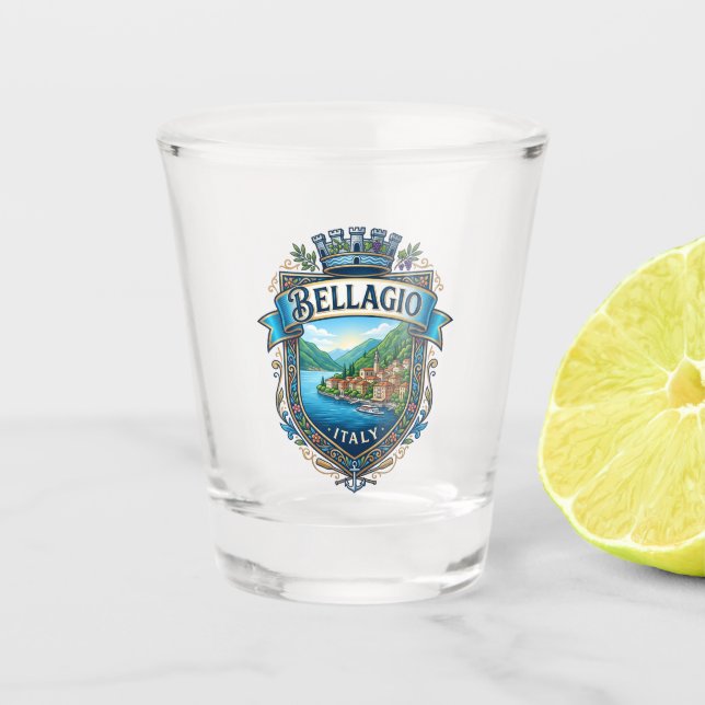 Vaso De Chupito Bellagio, Lago de Como Italia (Anverso)