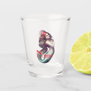Vaso De Chupito Belleza de la sirena pelirroja Thunder_Cove