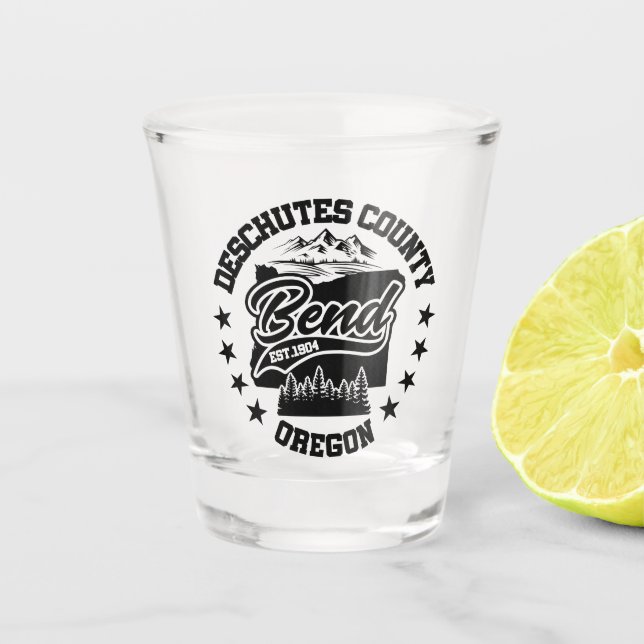 Vaso De Chupito Bend, Oregón (Anverso)