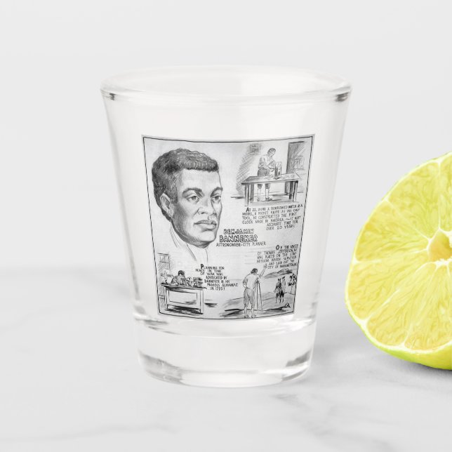 Vaso De Chupito Benjamin Banneker: Científico negro y revolucionar (Anverso)