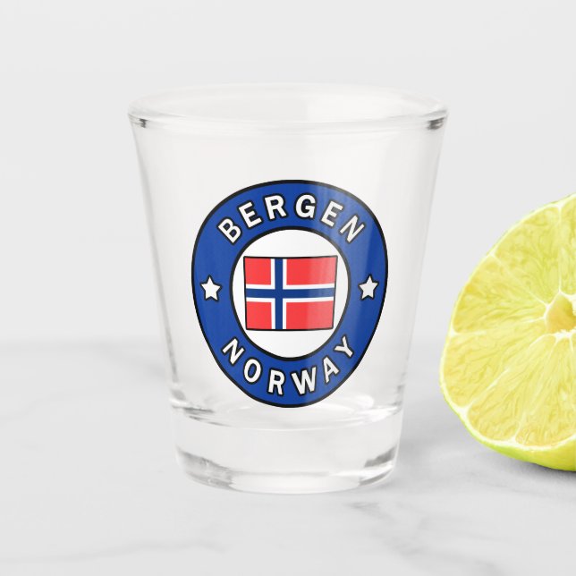 Vaso De Chupito Bergen Noruega (Anverso)