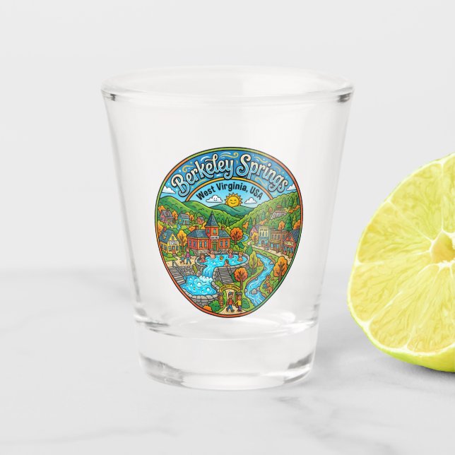 Vaso De Chupito Berkeley Springs EE. UU. (Anverso)
