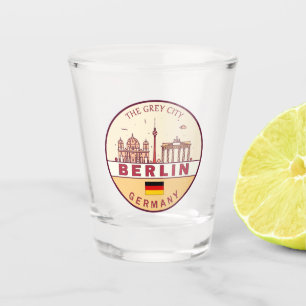 Vaso De Chupito Berlin Alemania City Skyline Emblem