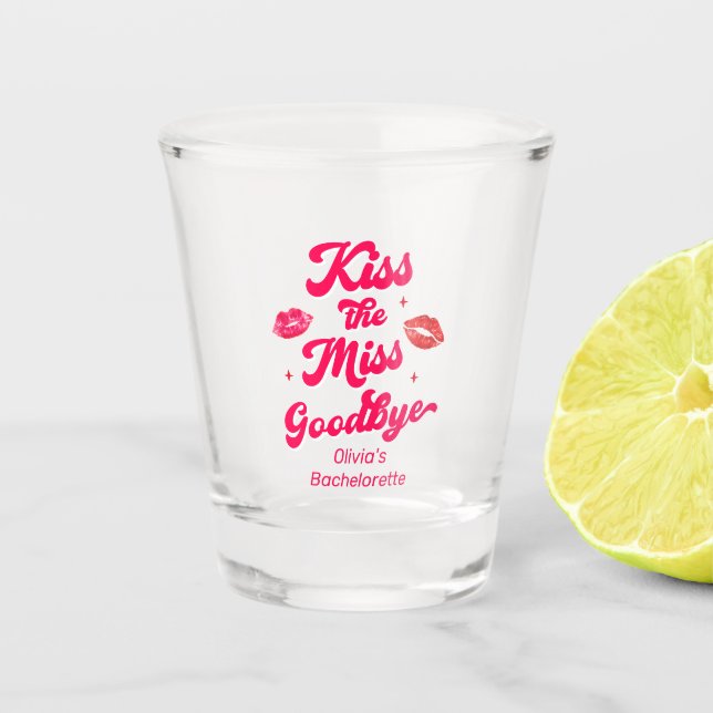 Vaso De Chupito Besa a la señorita Goodbye Bachelorette (Anverso)