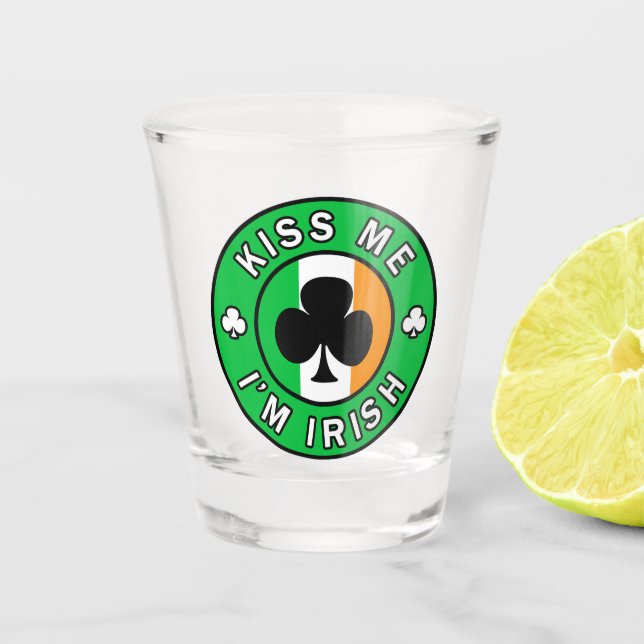 Vaso De Chupito Bésame soy irlandés (Anverso)