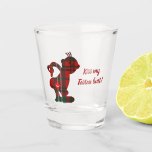 Vaso De Chupito Besar mi Tartan Rojo Butt