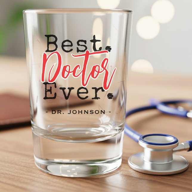 Vaso De Chupito Best Doctor Ever Red (Best Doctor Ever Shot Glass)