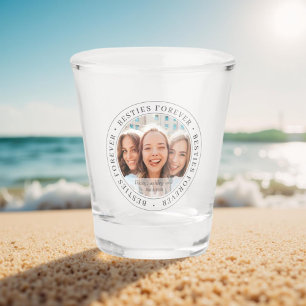 Vaso De Chupito Besties Forever BFF Personalizado sencillo moderno