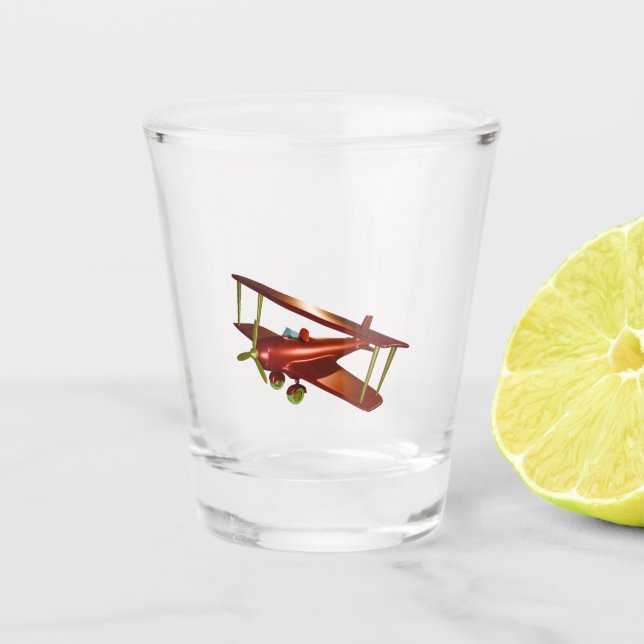 Vaso De Chupito Bi-plano rojo (Anverso)