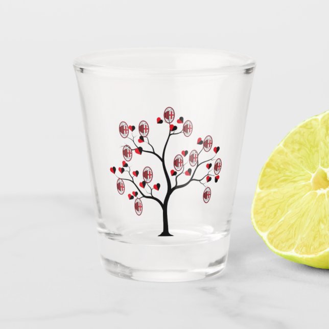 Vaso De Chupito Bicchiere Milan calcio (Anverso)