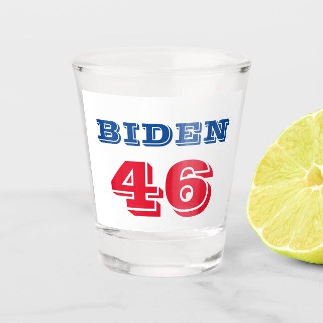 Vaso De Chupito Biden 46 estilo colegiado (Anverso)