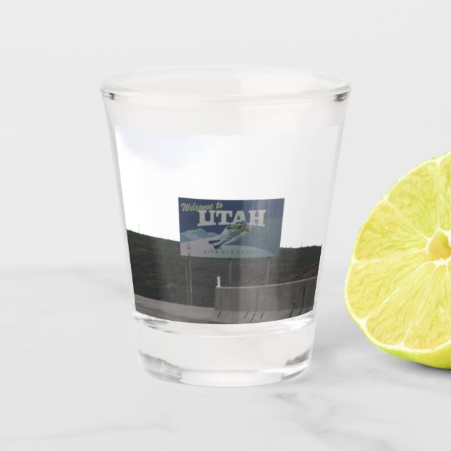Vaso De Chupito Bienvenidos a Utah Shot Glass (Anverso)