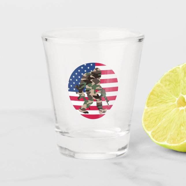Vaso De Chupito Bigfoot Sasquatch Camo (Anverso)