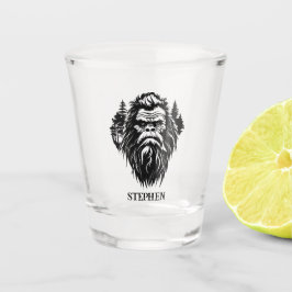 Vaso De Chupito Bigfoot Sasquatch Rústico Nombre Personalizado