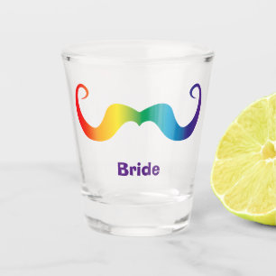 Vaso De Chupito Bigote Arcoíris de Soltero/a y Boda 2