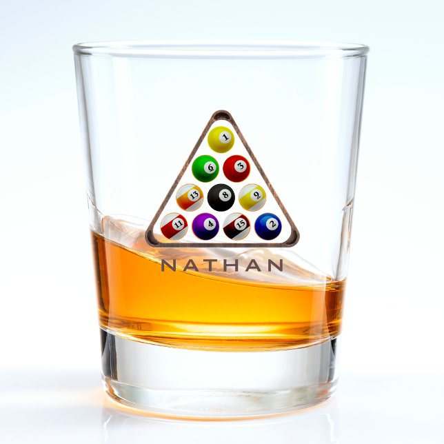 Vaso De Chupito Billetes de rack de mesa de billar (Pool Table Billiards Green Shot Glass)