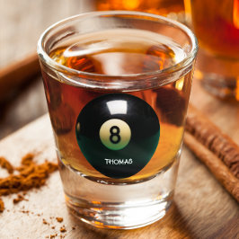 Vaso De Chupito Billiard Pool Ocho Bolas de vidrio de disparo pers