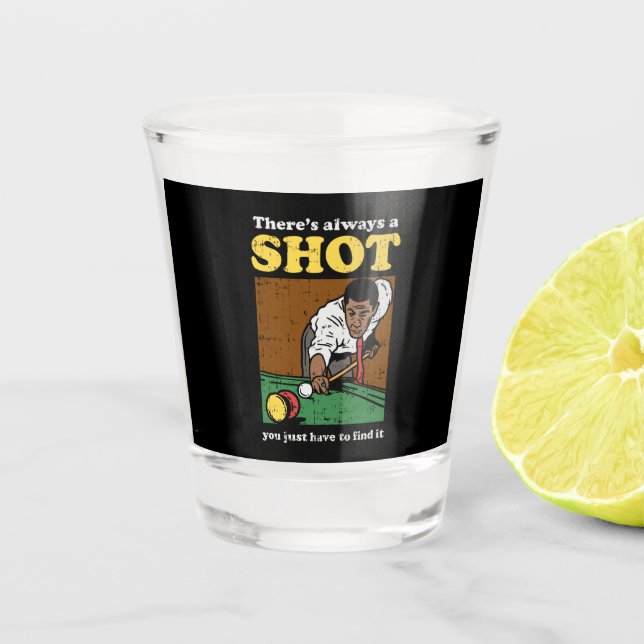 Vaso De Chupito Billiard Snooker Retro (Anverso)