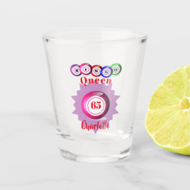 Vaso De Chupito Bingo Queen Funny Cumpleaños Personalizado