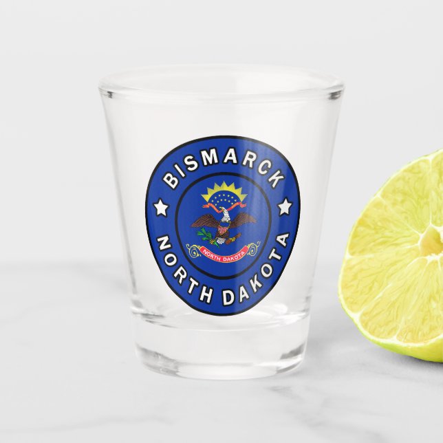 Vaso De Chupito Bismarck Dakota del Norte (Anverso)