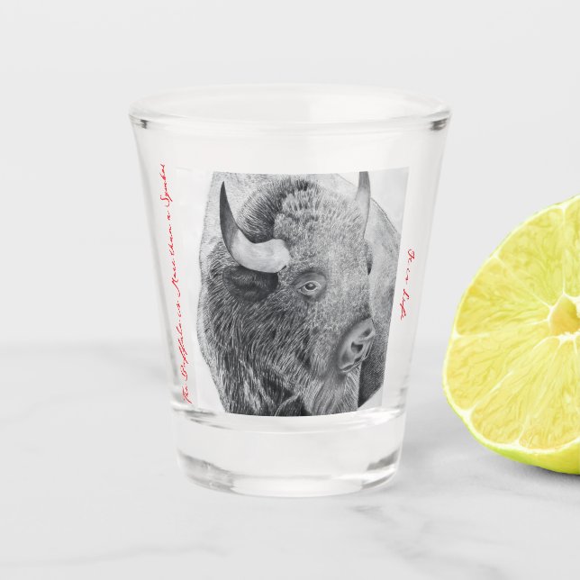 Vaso De Chupito Bisonte Americano (Anverso)
