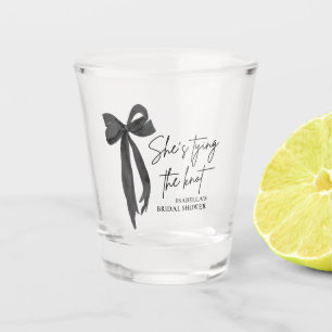 Vaso De Chupito Black Bow está atando la ducha nupcial