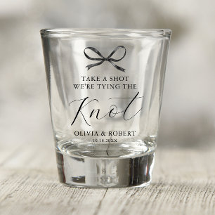 Vaso De Chupito Black Bow Toma Un Boda De Tiroteo