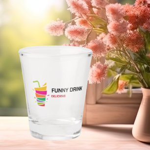 Vaso De Chupito Black Pink Minimalista Funny Bebe Glass Shot