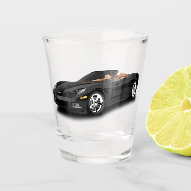 Vaso De Chupito Black Sports Race Car Shot Glass (Anverso)