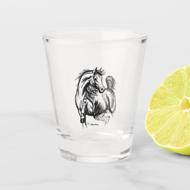 Vaso De Chupito Blancas arábigas (Anverso)