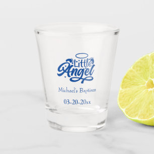 Vaso De Chupito Blue Angel Feet Christening Votive Personalizado