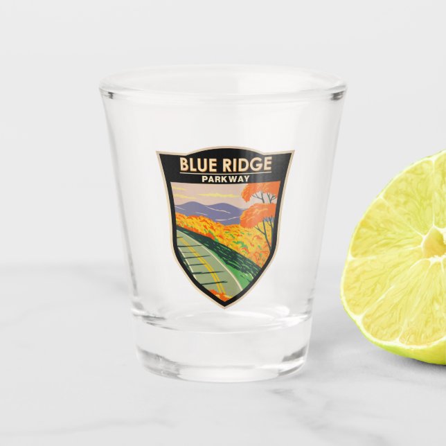 Vaso De Chupito Blue Ridge Parkway Vintage (Anverso)