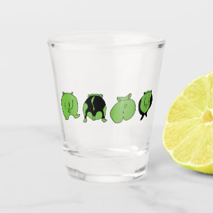 Vaso De Chupito Bocas de Hamster Verde