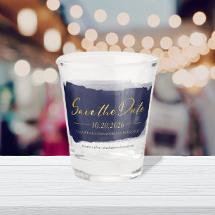 Vaso De Chupito Boda abstracta Guardar las invitaciones de fecha  