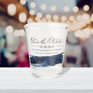 Vaso De Chupito Boda abstracta Guardar las invitaciones de fecha