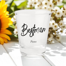 Vaso De Chupito Boda Blanco y Negro del Padrino