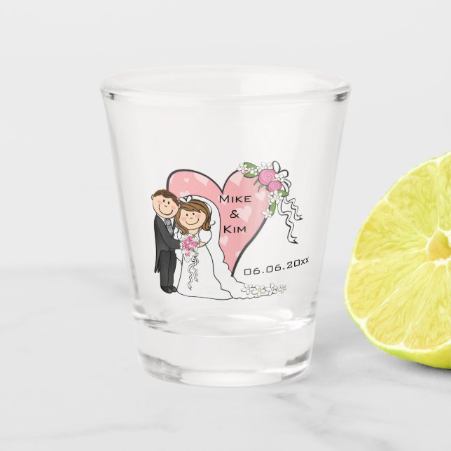 Vaso De Chupito Boda Bride y Groom (Anverso)