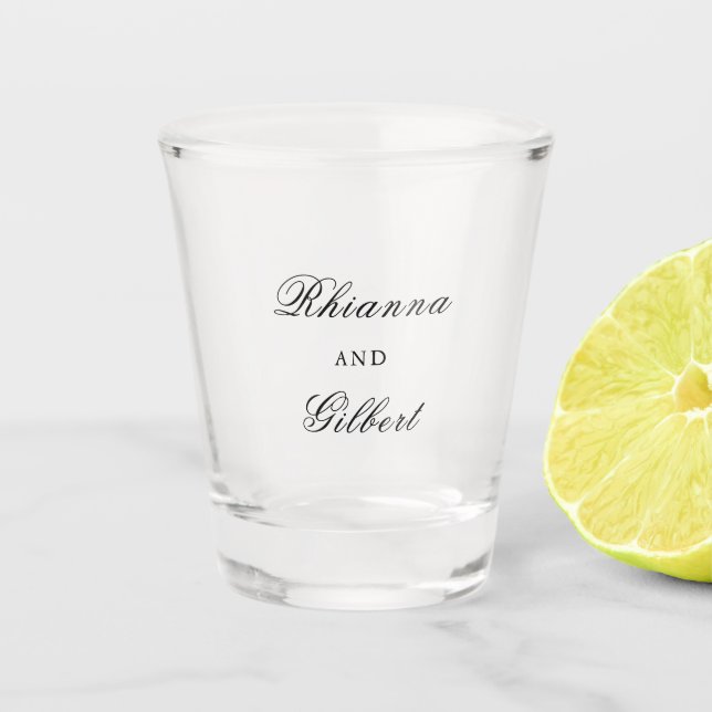 Vaso De Chupito Boda Clásica Atemporal (Anverso)