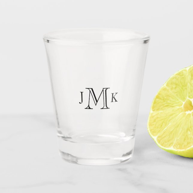Vaso De Chupito Boda con monograma  (Anverso)